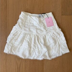 Hello Molly White Ruffled Skirt NWT